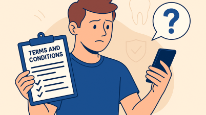 Vector illustration showing a patient looking at a digital health form on a tablet, with floating icons representing data privacy, medical information, and consent.